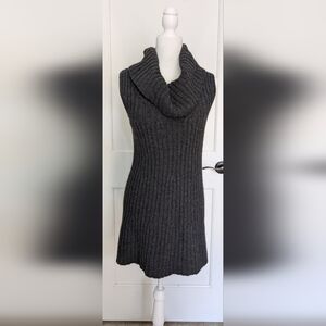 THEORY Womens Size Small Gray Wool Cashmere Cowl Neck Knit Sweater Dress